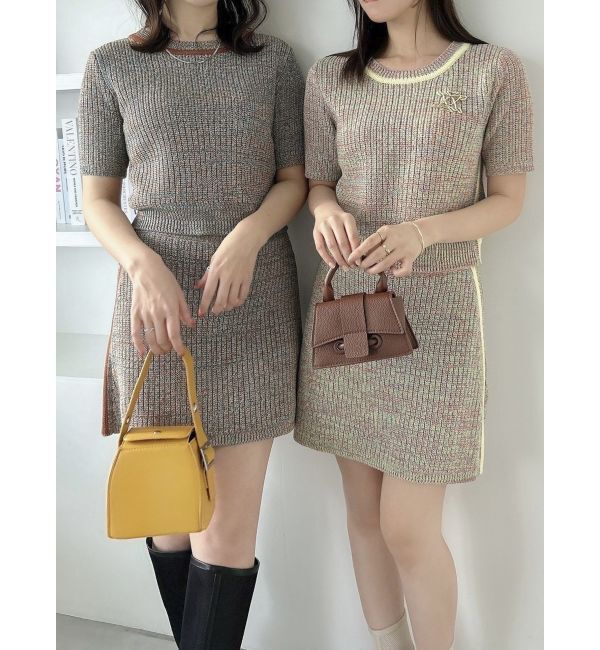 dazzlin「【WEB限定】ファンシーカラーニットミニスカート」|スカート|