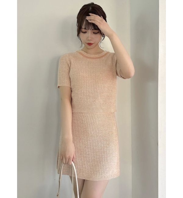 dazzlin「【WEB限定】ファンシーカラーニットミニスカート」|スカート|