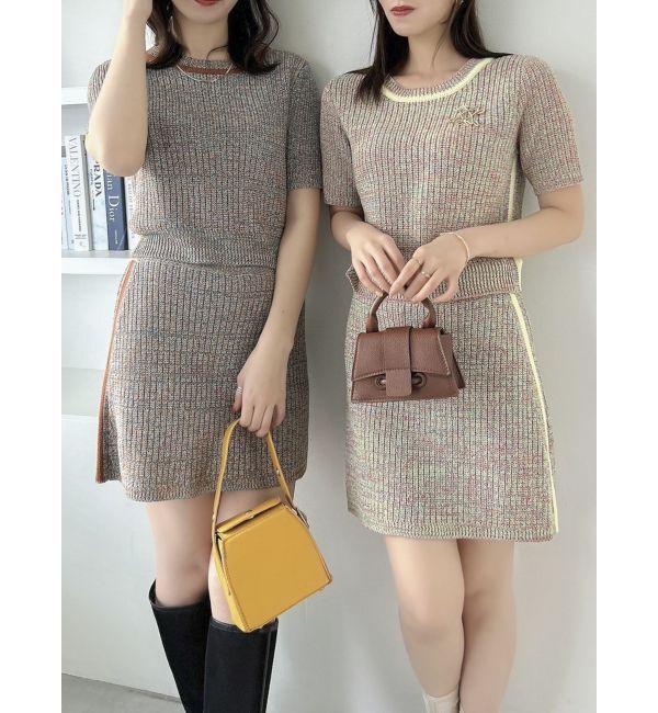 dazzlin「【WEB限定】ファンシーカラーニットミニスカート」|スカート|