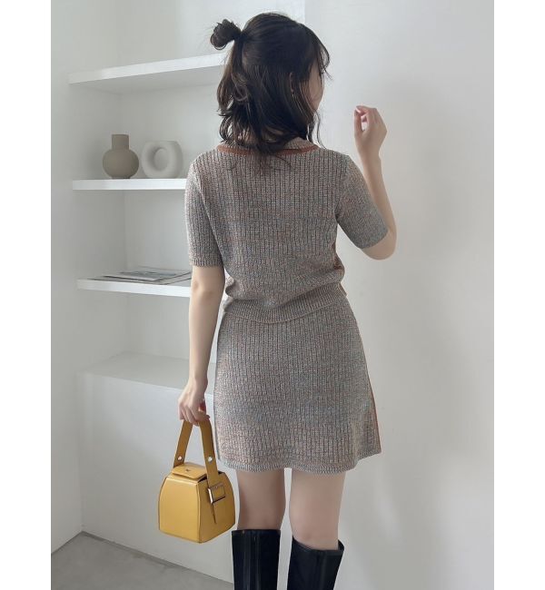 dazzlin「【WEB限定】ファンシーカラーニットミニスカート」|スカート|