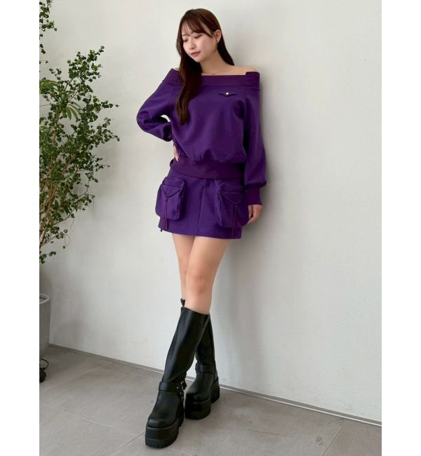 dazzlin「【セットアップ対応】スウェットポケットミニスカート」|スカート|