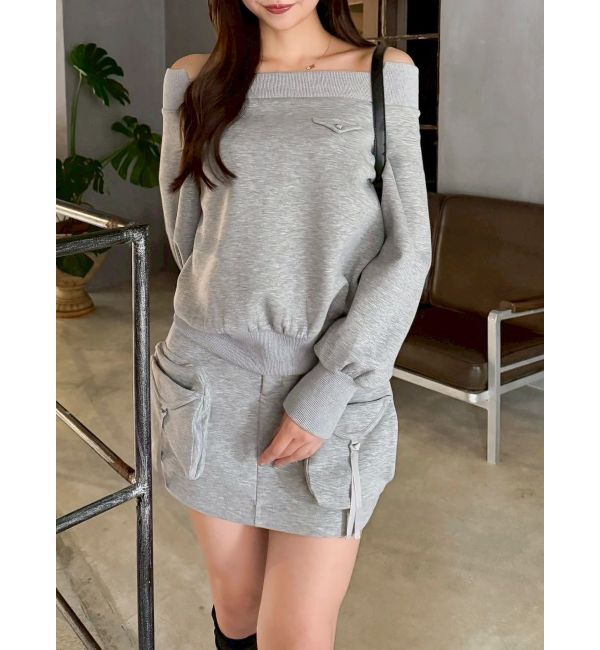 dazzlin「【セットアップ対応】スウェットポケットミニスカート」|スカート|