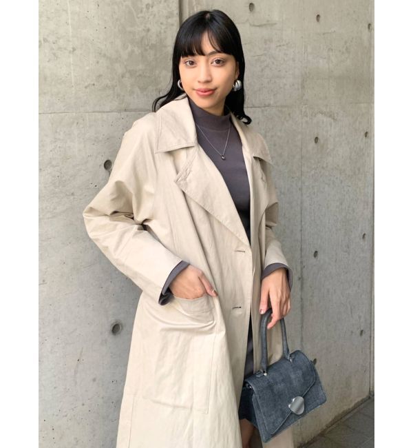EMODA「ミニマルケープトレンチコート」|トレンチコート|