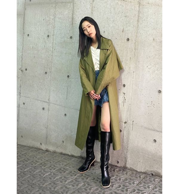 EMODA「ミニマルケープトレンチコート」|トレンチコート|