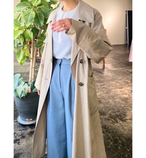 EMODA「ミニマルケープトレンチコート」|トレンチコート|ベージュ