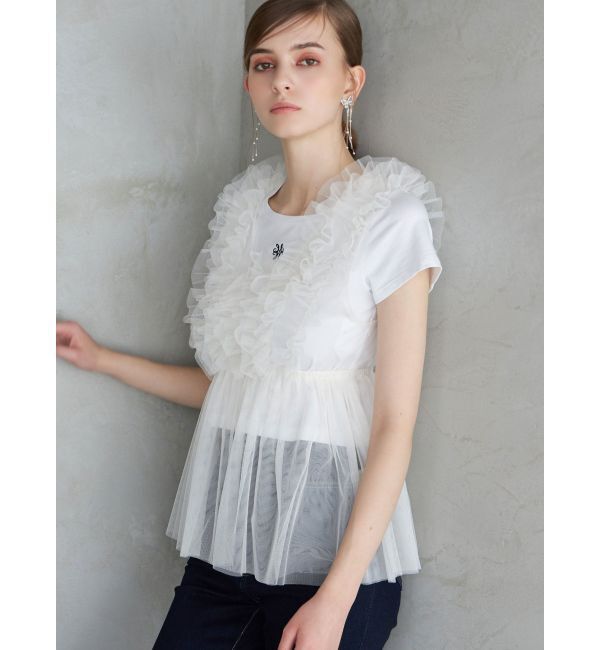 MERCURYDUO「エンブロイダリーワンポイントロゴTシャツ」|Tシャツ・カットソー|