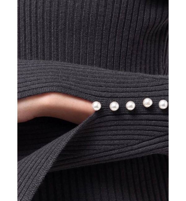 MERCURYDUO「【追加生産】フレアスリーブハイネックリブニット」|ニット・セーター|