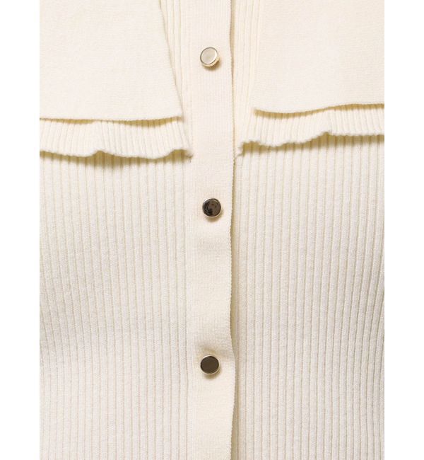 MERCURYDUO「編み変化ラッフルコンパクト」|ニット・セーター|