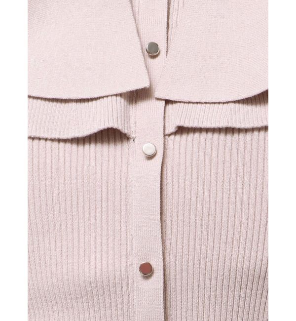 MERCURYDUO「編み変化ラッフルコンパクト」|ニット・セーター|