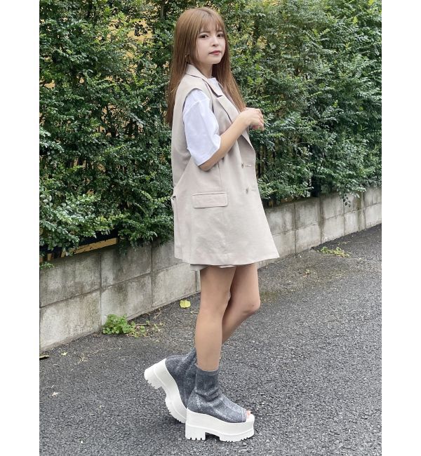 MURUA「ジャガードソックブーツ」|ショートブーツ|