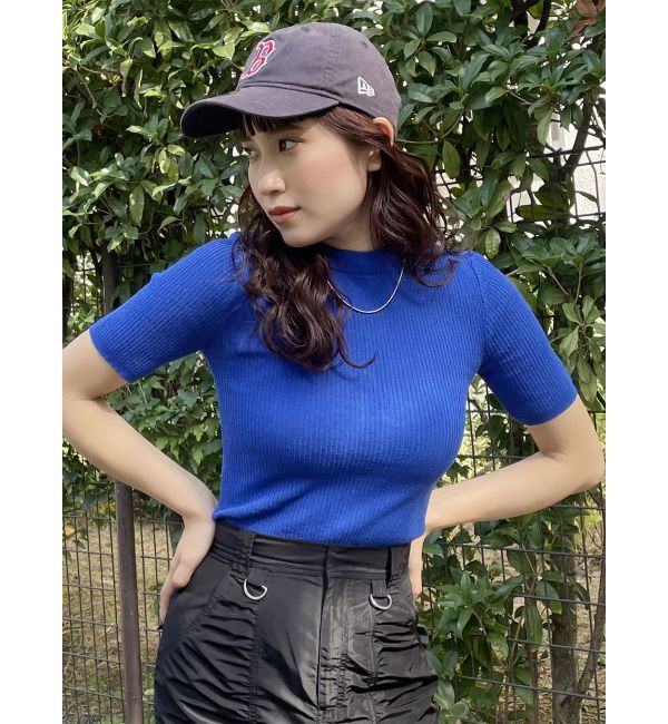 MURUA「ハーフスリーブタイトリブニット」|ニット・セーター|