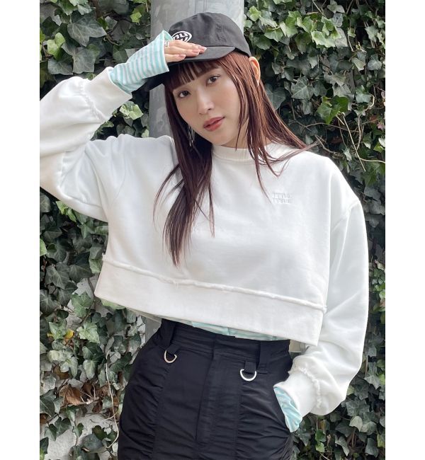 MURUA「ボーダーサムホールトップス【WEB限定】【Tシャツ】」|Tシャツ・カットソー|