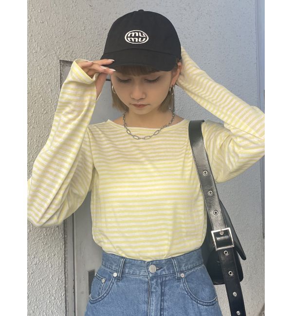 MURUA「ボーダーサムホールトップス【WEB限定】【Tシャツ】」|Tシャツ・カットソー|