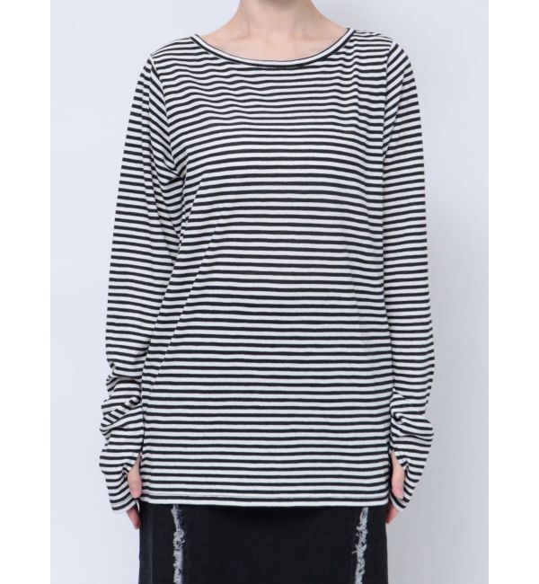 MURUA「ボーダーサムホールトップス【WEB限定】【Tシャツ】」|Tシャツ・カットソー|