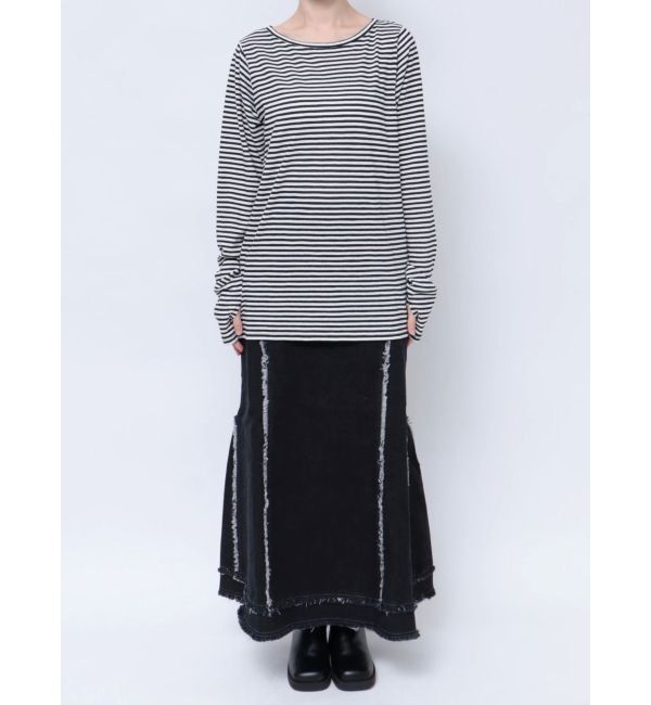 MURUA「ボーダーサムホールトップス【WEB限定】【Tシャツ】」|Tシャツ・カットソー|