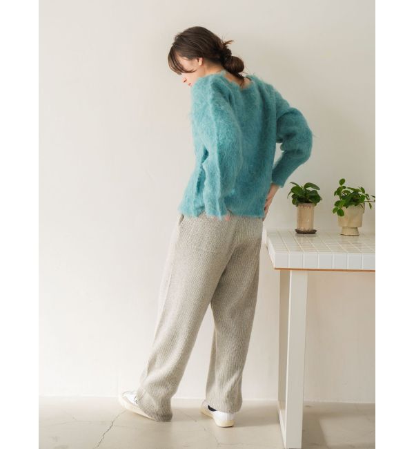 Ungrid「Vネック起毛ルーズニット」|ニット・セーター|