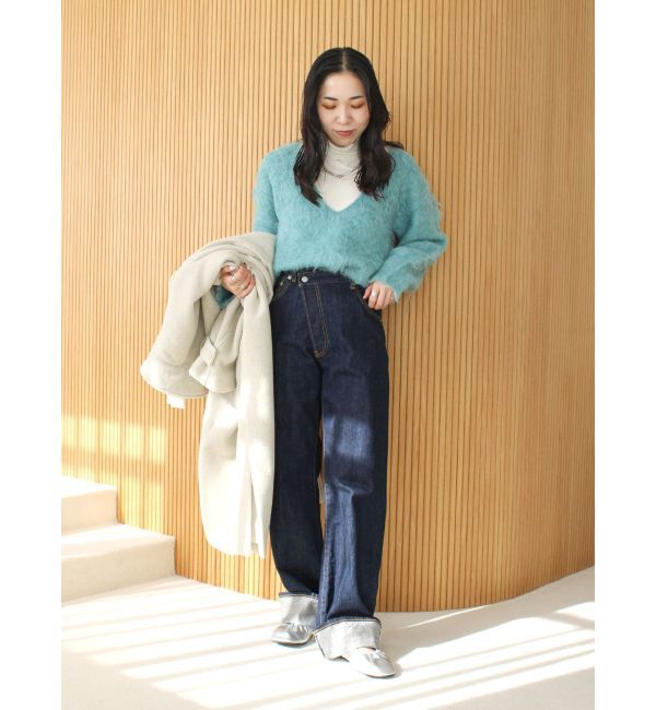 Ungrid「Vネック起毛ルーズニット」|ニット・セーター|