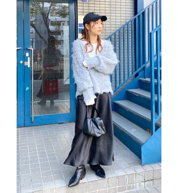 Ungrid「Vネック起毛ルーズニット」|ニット・セーター|