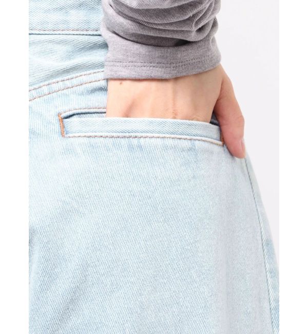 LAGUNAMOON「パッチポケットセミワイドデニムパンツ」|デニム|
