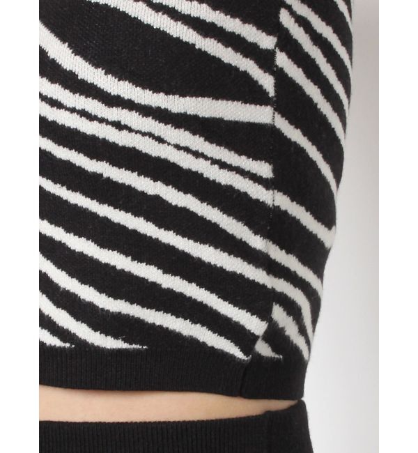 EVRIS「ジオメトリックニットベアトップ【セットアップ着用可能】」|チューブトップ|