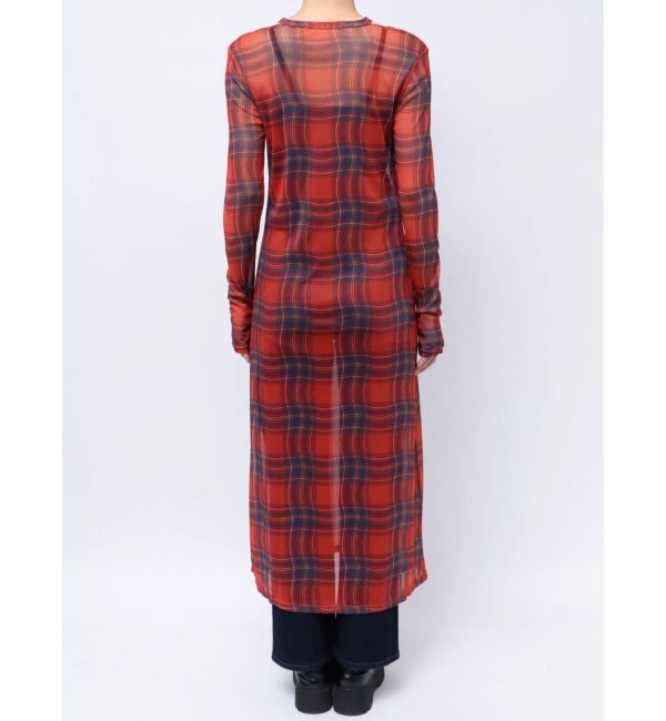 jouetie「チェックパターンシアーマキシワンピース」|ワンピース|