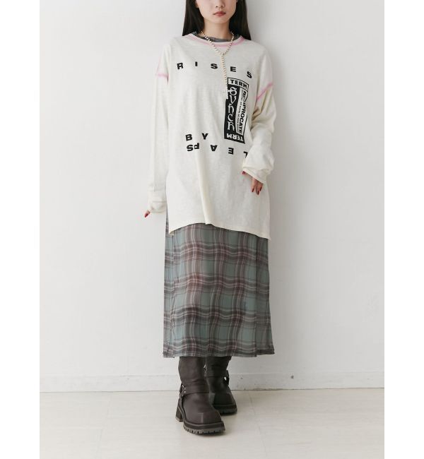 jouetie「チェックパターンシアーマキシワンピース」|ワンピース|