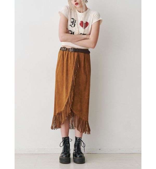 jouetie「フリンジスリットストレートスカート」|スカート|