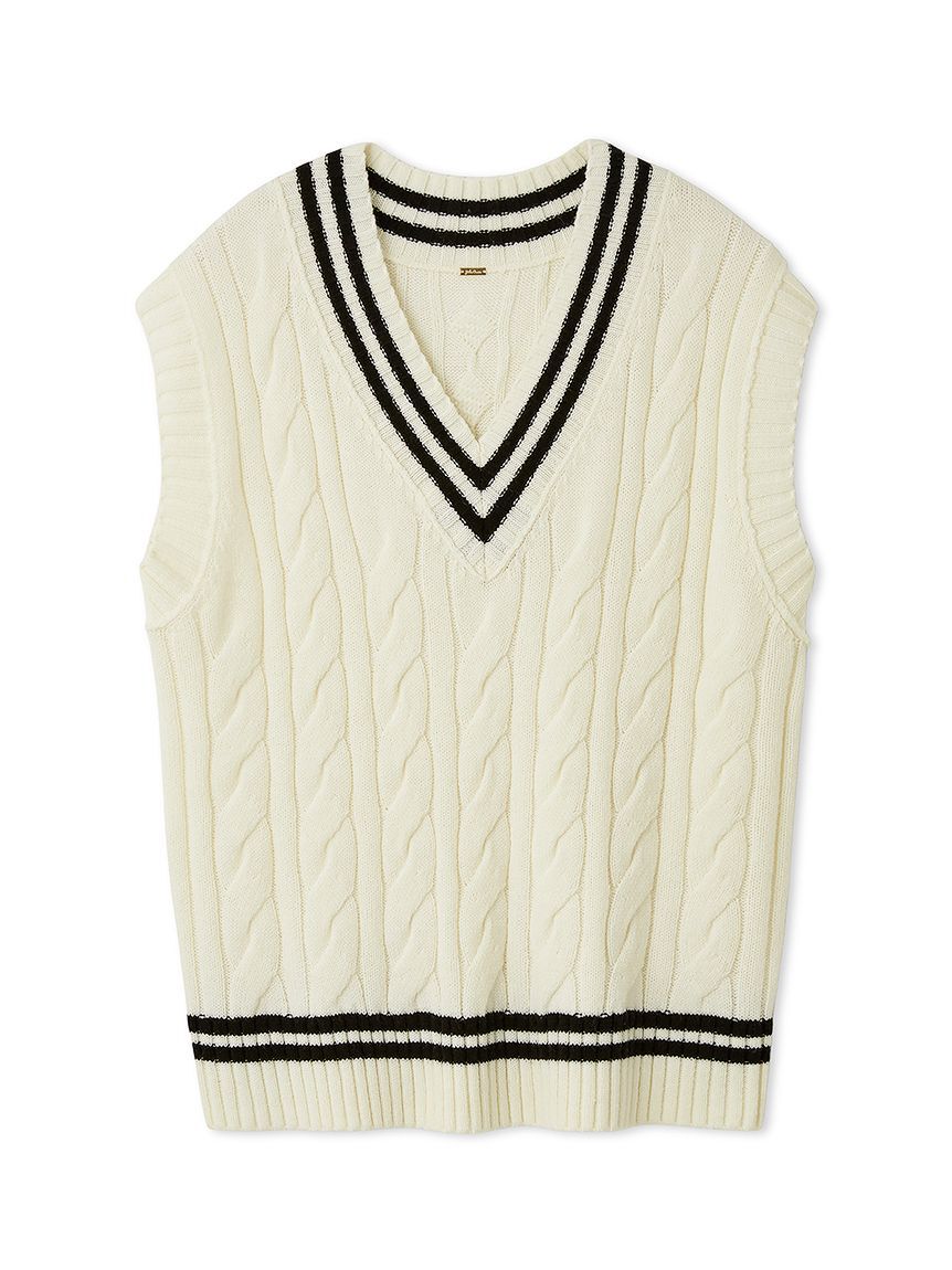 Mila Owen「チルデンニットベスト」|ダウンベスト・ベスト|