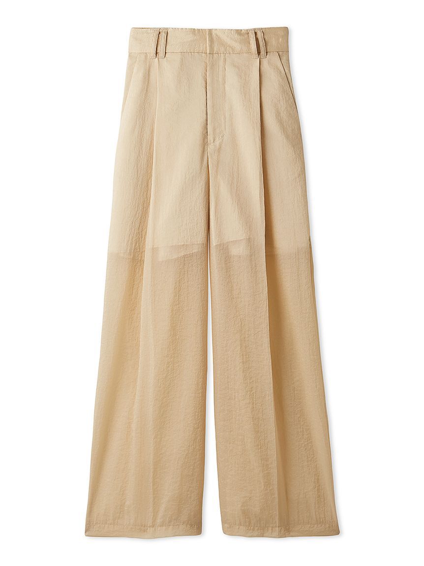 emmi atelier「シアーワイドタックパンツ」|チノ|