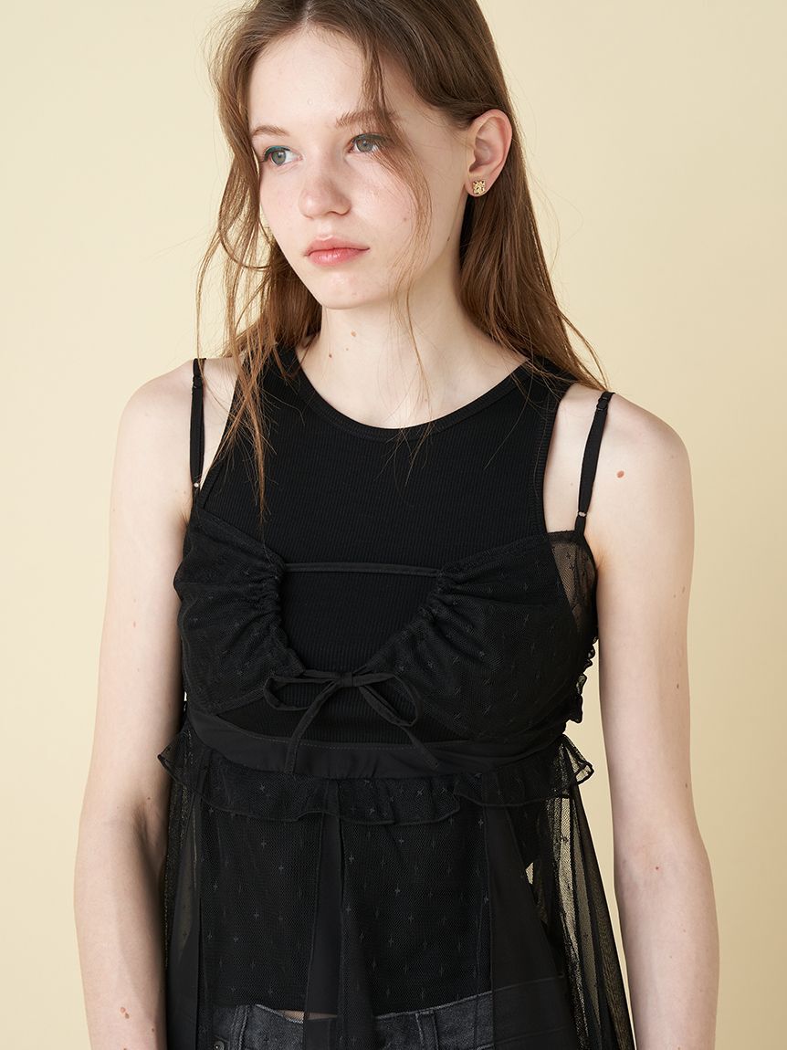 FURFUR「タンクトップSETシアーキャミソール」|キャミソール|