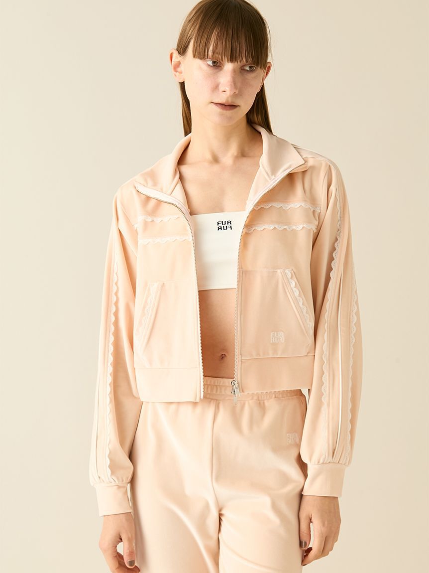 FURFUR「サイドレースベロアトラックジャケット」|ブルゾン・スタジャン|