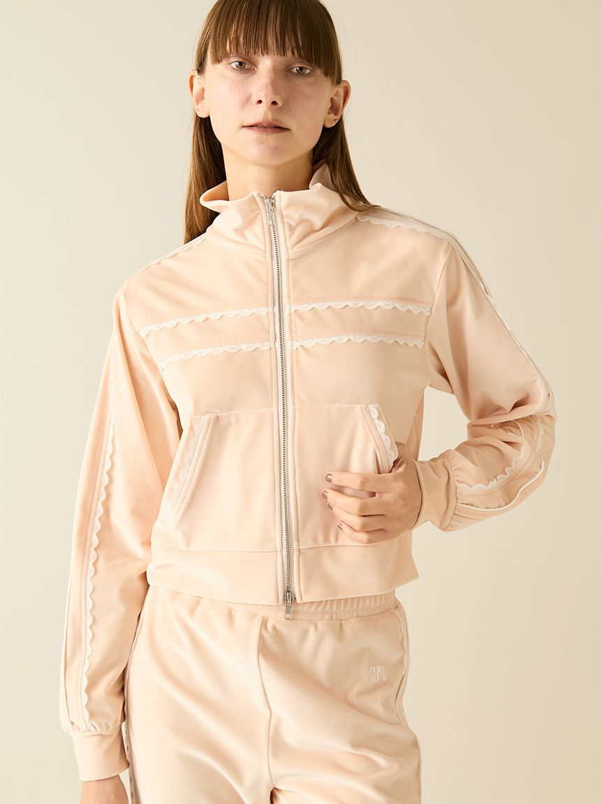 FURFUR「サイドレースベロアトラックジャケット」|ブルゾン・スタジャン|