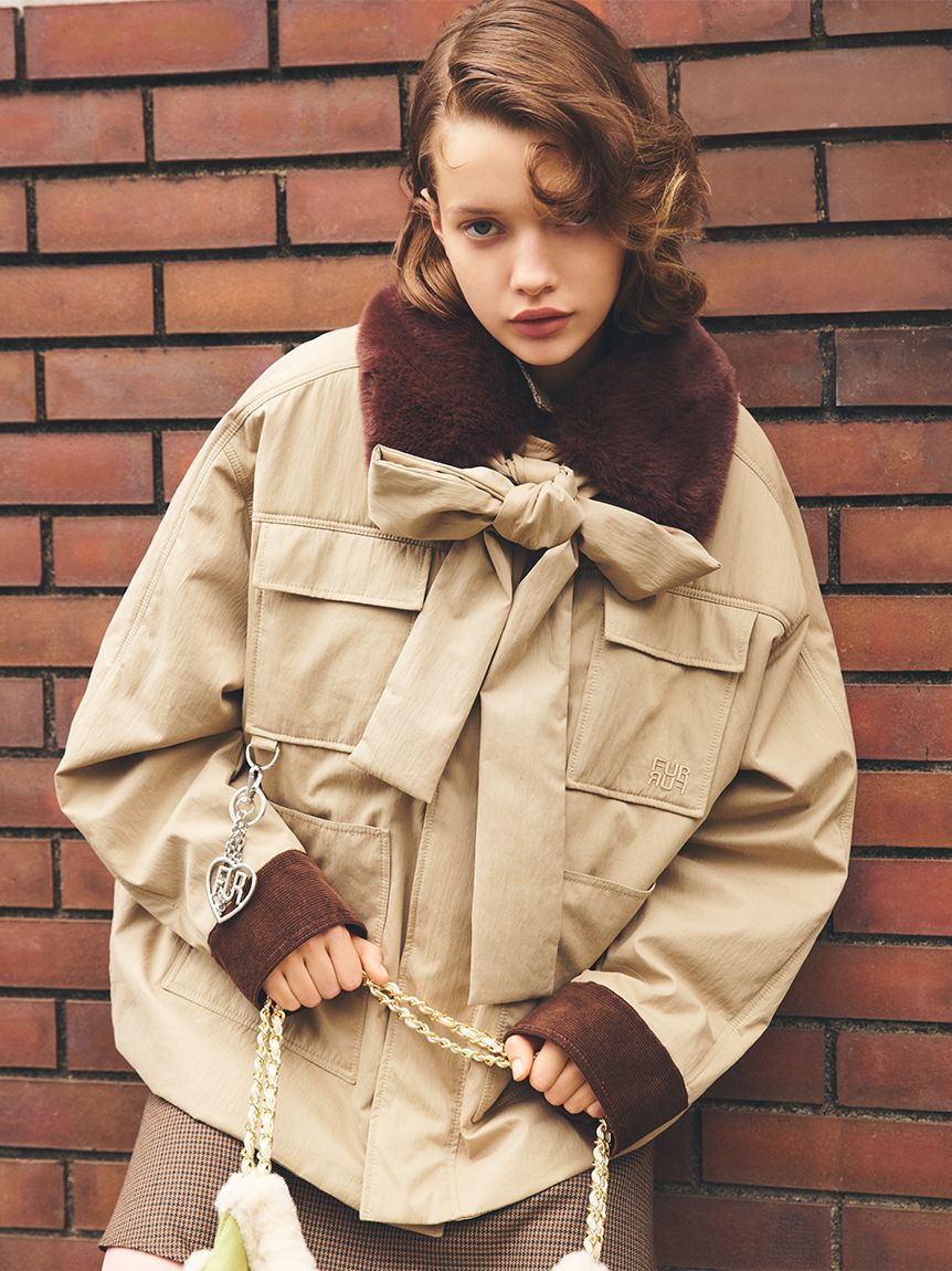 FURFUR「パデットボウタイワークブルゾン」|ブルゾン・スタジャン|