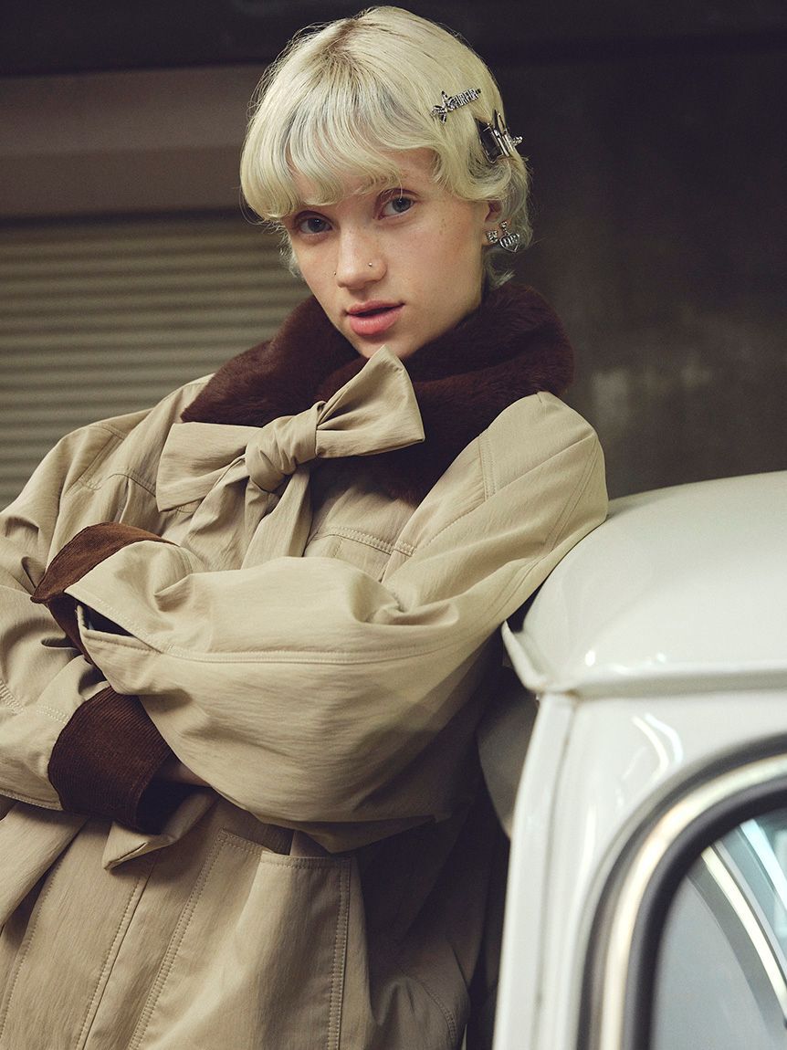 FURFUR「パデットボウタイワークブルゾン」|ブルゾン・スタジャン|