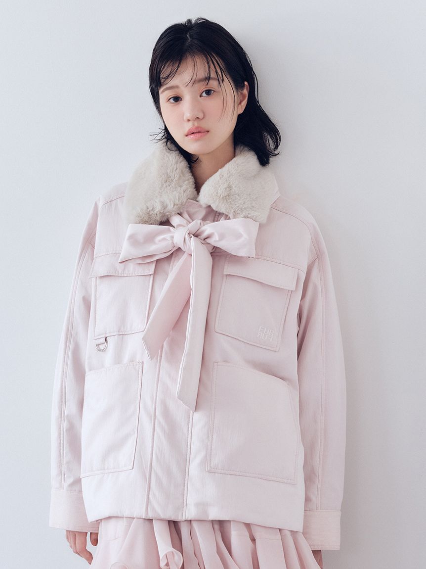 FURFUR「パデットボウタイワークブルゾン」|ブルゾン・スタジャン|PNK