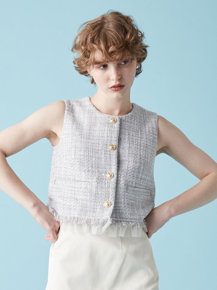 FURFUR「【限定カラー】ツイードベスト」|ダウンベスト・ベスト|