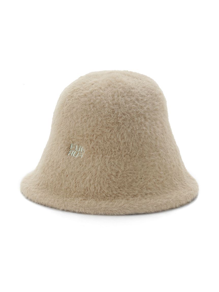 FURFUR「ロゴ刺繍エコファーバケットハット」|ハット|BEG