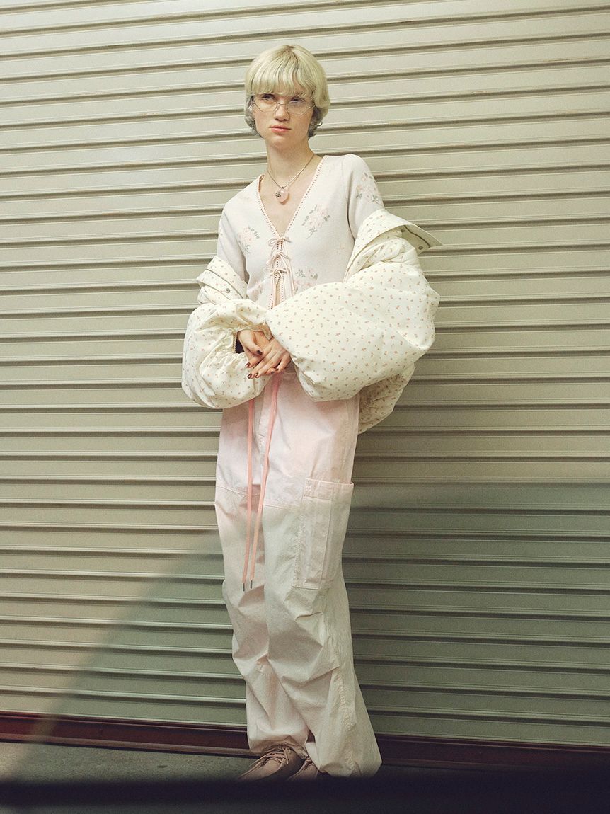 FURFUR「フラワーリボンジャガードカーディガン」|カーディガン|