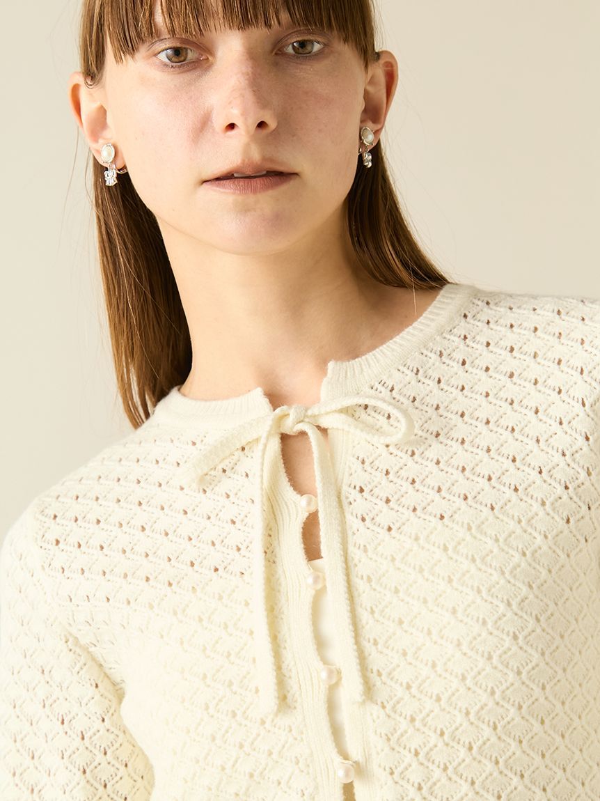 FURFUR「エコファートリムカーディガン」|カーディガン|