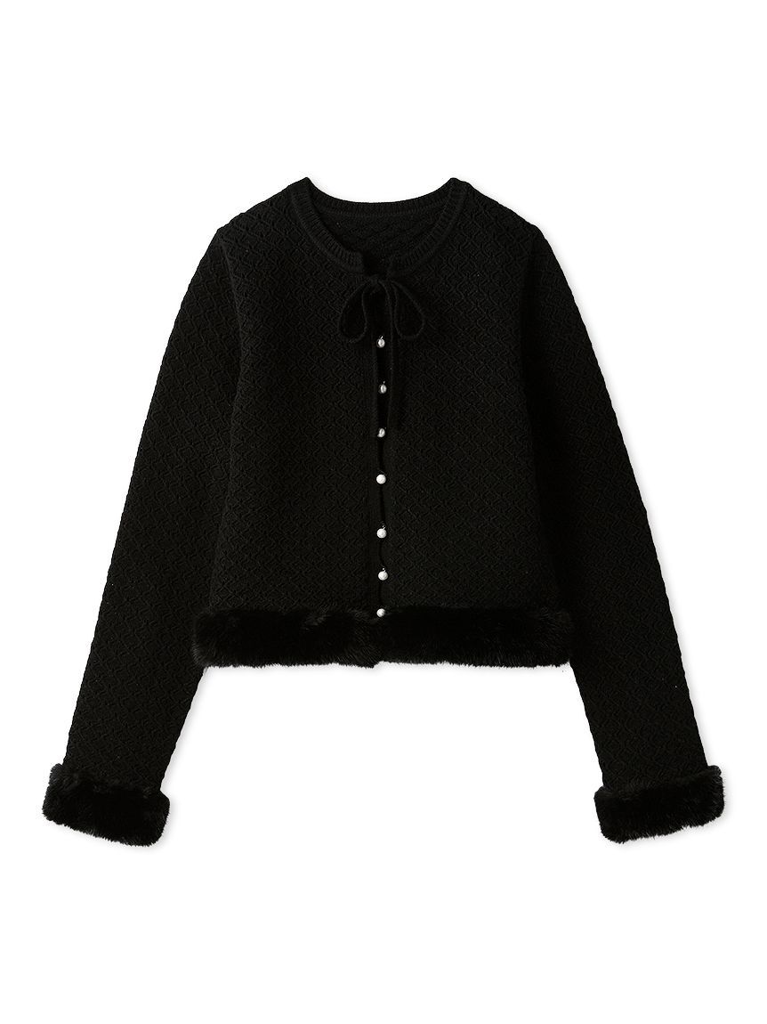 FURFUR「エコファートリムカーディガン」|カーディガン|BLK