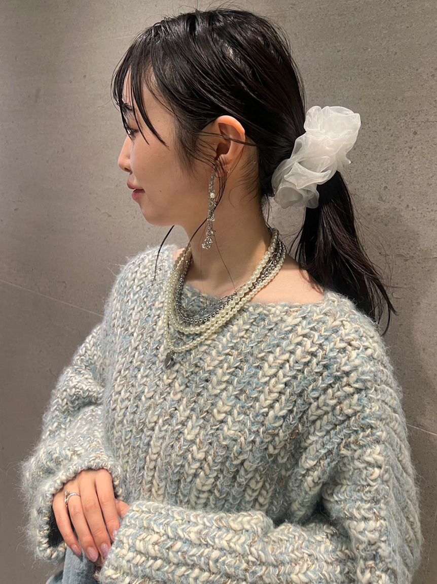 FURFUR「ボリュームオーガンジーシュシュセット」|ヘアバンド|