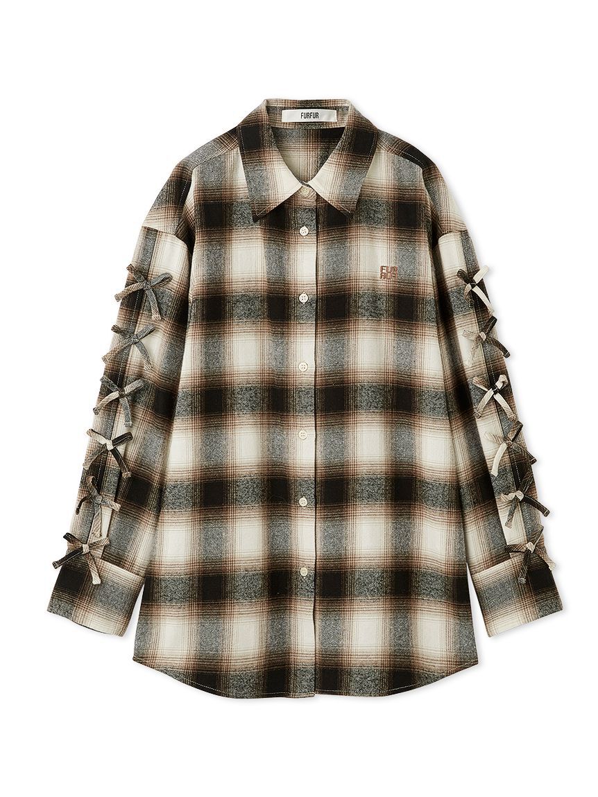 FURFUR「リボンスリーブネルシャツ」|シャツ・ブラウス|BRW