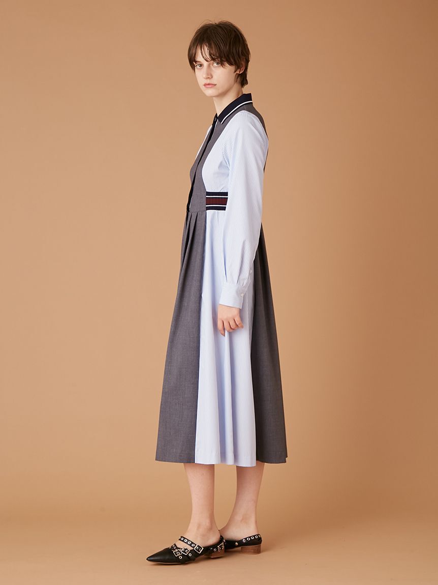 FURFUR「リブコンビシャツワンピース」|ワンピース|