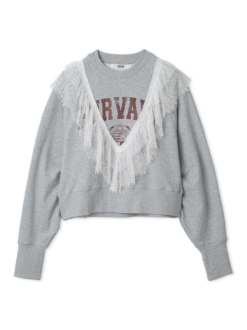 FURFUR「リメイクデザインフリルスウェット」|スウェット・ジャージ|GRY