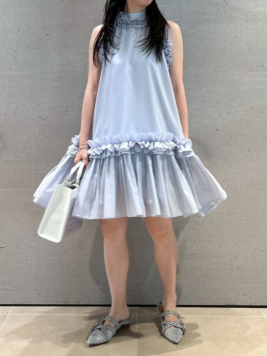 FURFUR「フリルホルターミニドレス」|ドレス|