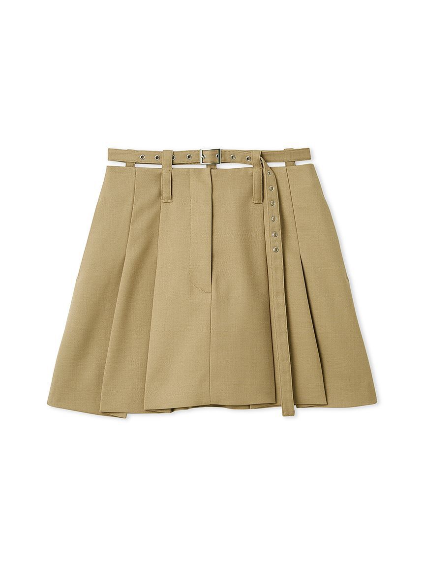 FURFUR「ベルト付きタックミニスカート」|スカート|