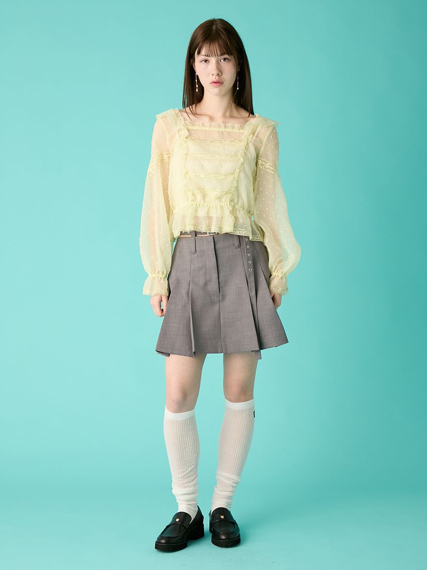 FURFUR「レースフリルブラウス」|シャツ・ブラウス|