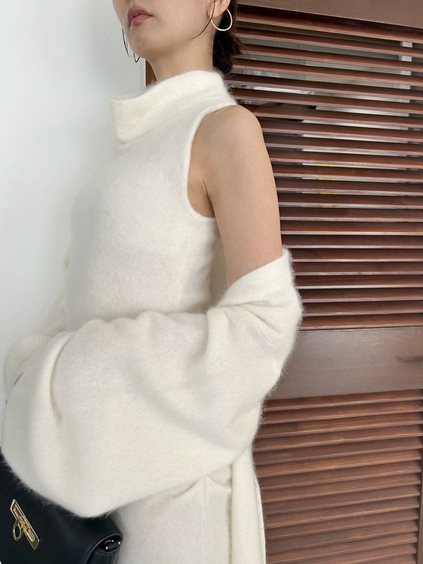 SNIDEL「【HIGH QUALITY】メリノウールニットロングコート」|チェスターコート|