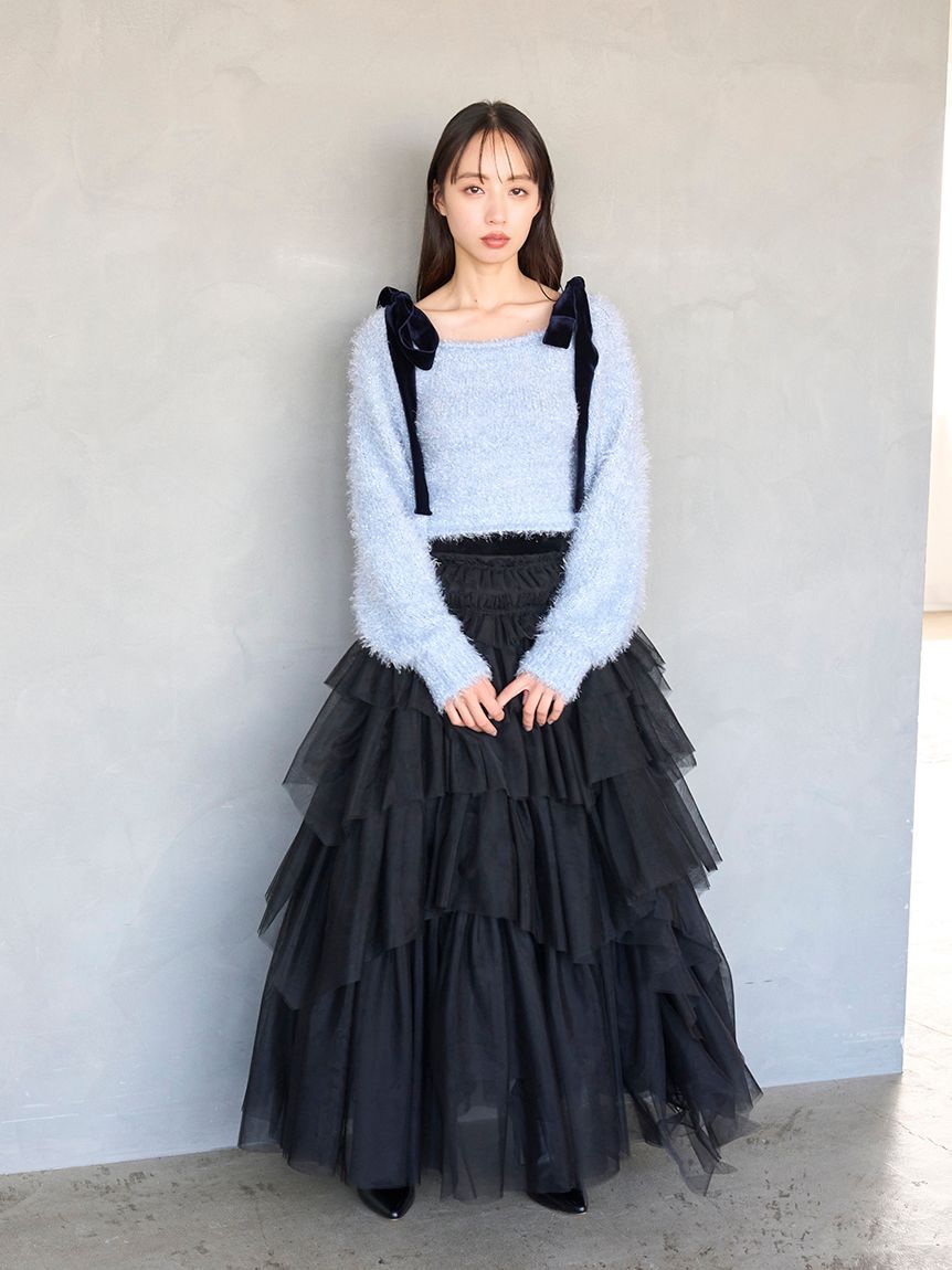 SNIDEL「ラメニットアンサンブルプルオーバー【カンヘウォン着用】」|ニット・セーター|