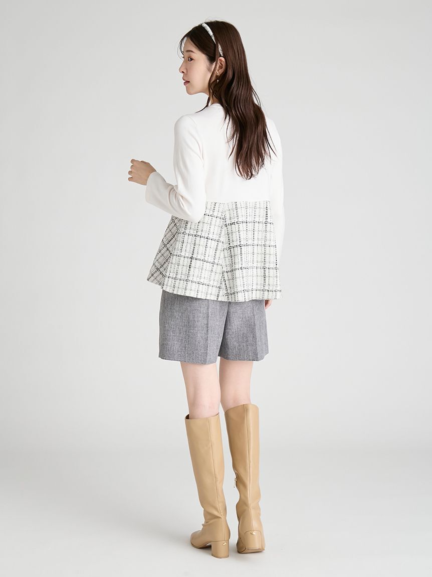 CELFORD「ツイードペプラムカーディガン」|カーディガン|